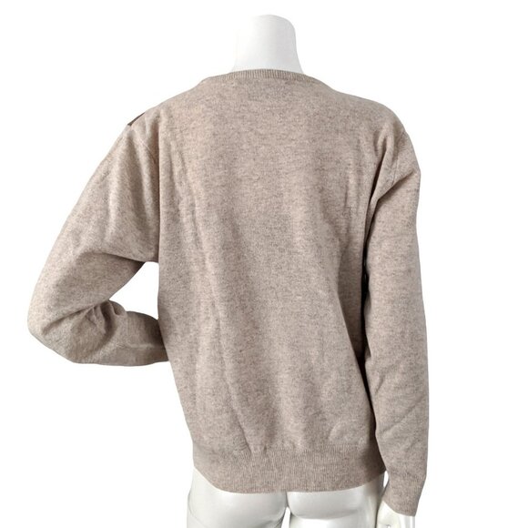 Vintage Pringle of Scotland Lambswool Argyle Sweater GEELONG Diamond Beige Brown - Picture 3 of 9